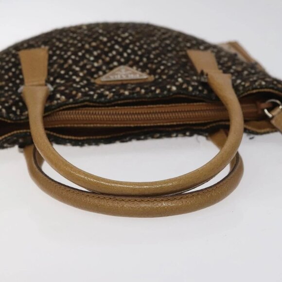 PRADA Hand Bag Wool Brown Auth - Picture 11 of 16